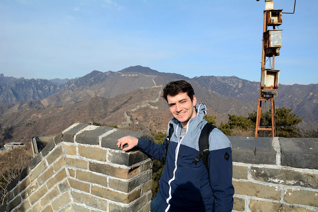Patrick Biver at the Great Wall of China