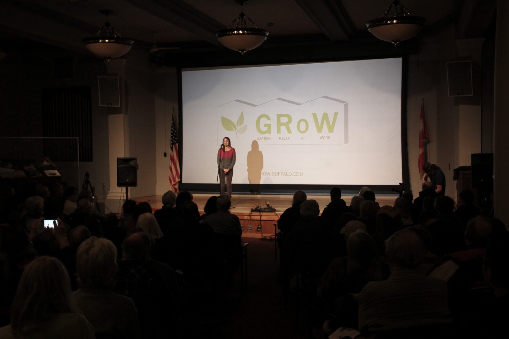 Amanda Mumford presents GRoW Home to the audience in attendance.