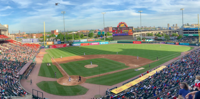 A picture of the Buffalo Bisons baseball stadium