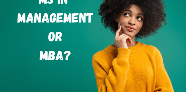 MBA or MS in Management?