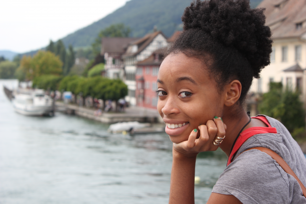 Cherice smiling in front of a river