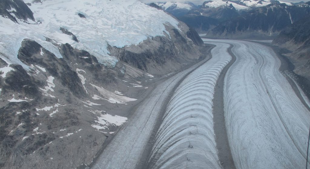 Glacier flow in Alaska