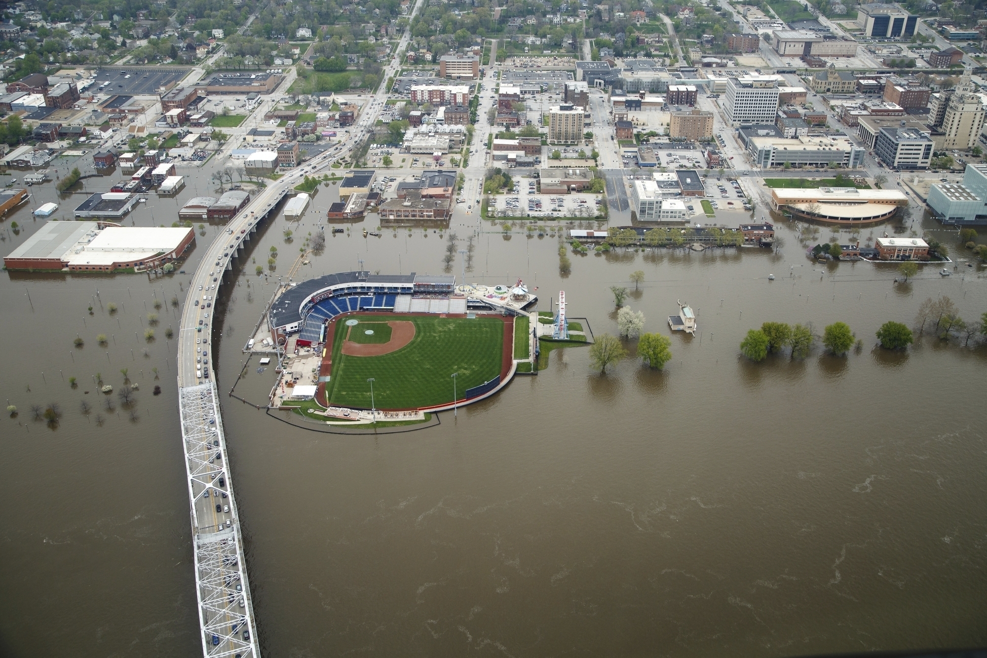 Heavy spring rains in 2019 caused floods across the Mississippi River region, including Davenport, Iowa