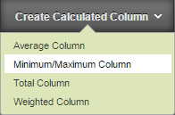 screenshot of the Minimum/Maximum Column tool in UBlearns