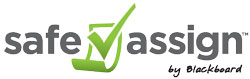 Safe assign by blackboard green check mark logo