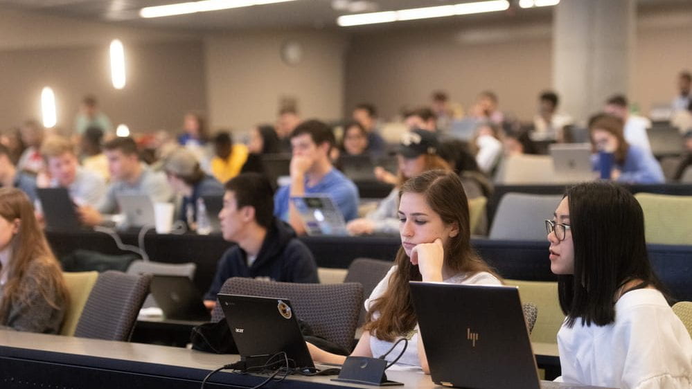 Students in a classroom