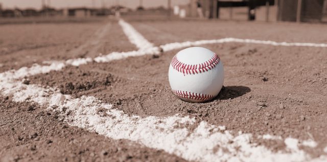 Baseball on dirt