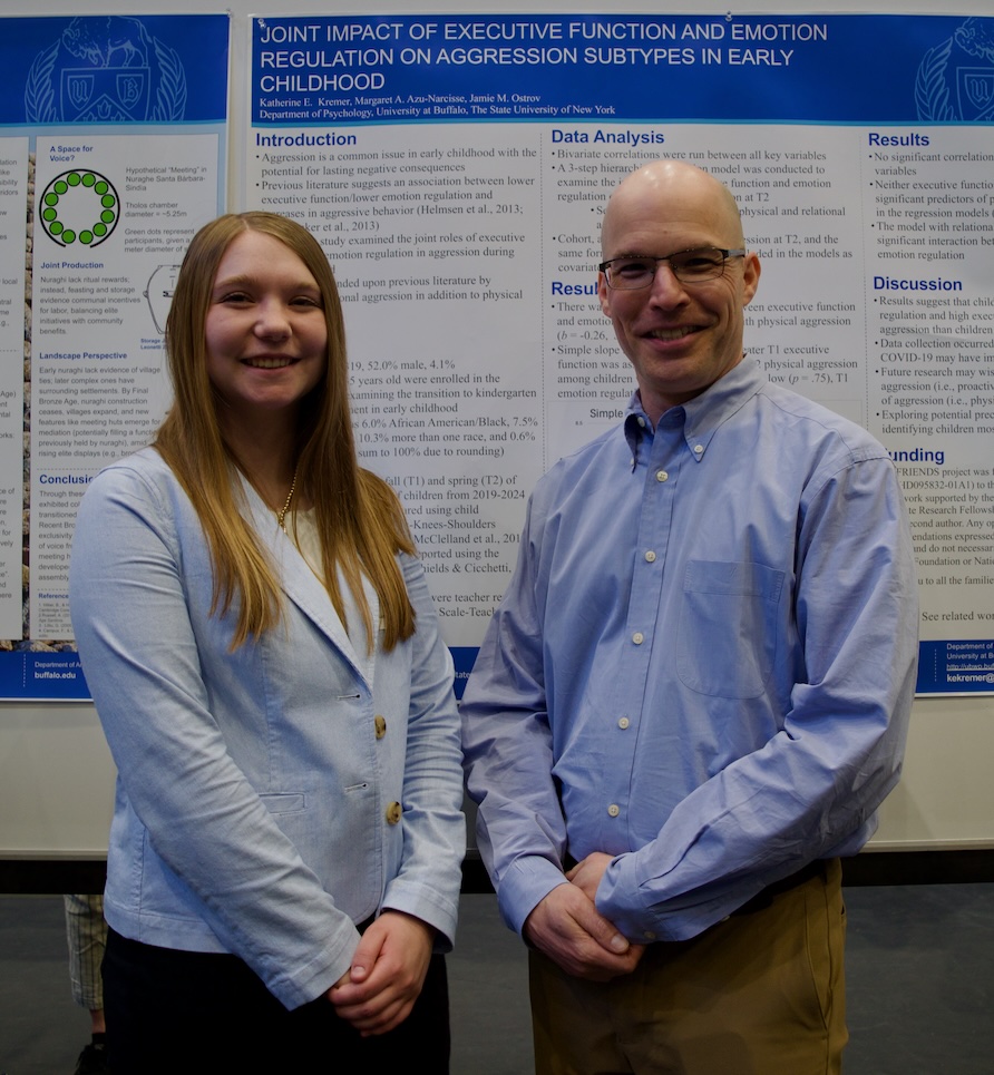 Dr. Ostrov and former honors student at conference