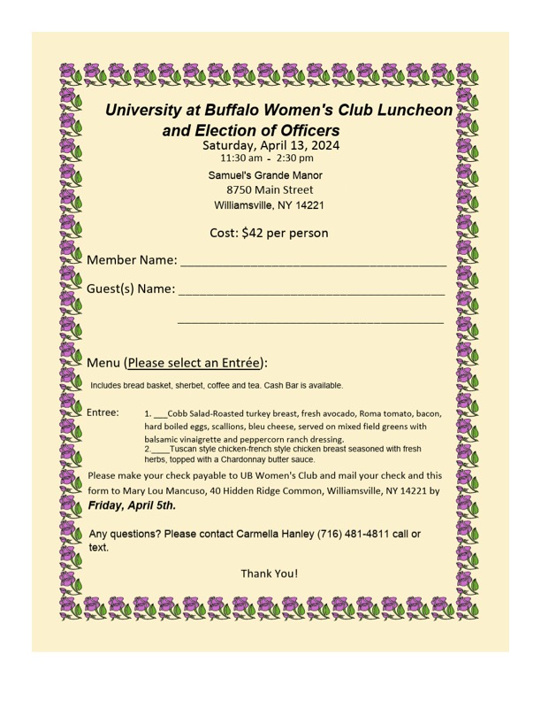 Flyer for Election Luncheon and Meeting