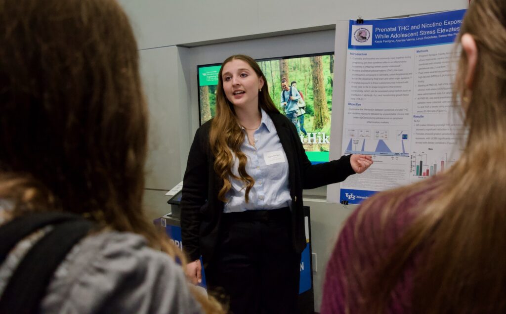 Kayla Ferrigno presenting their poster